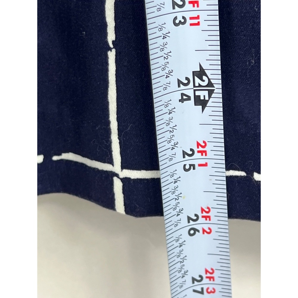 Linea by Louis Dell'Olio Jacket Navy and White Checkered Lined Womens Sz XL - Picture 3 of 9